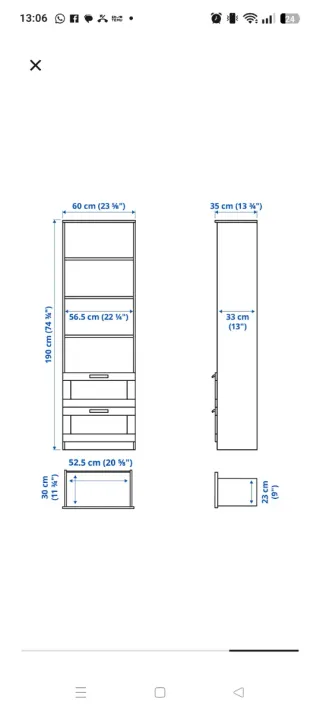 Estantería Brimnes Blanca