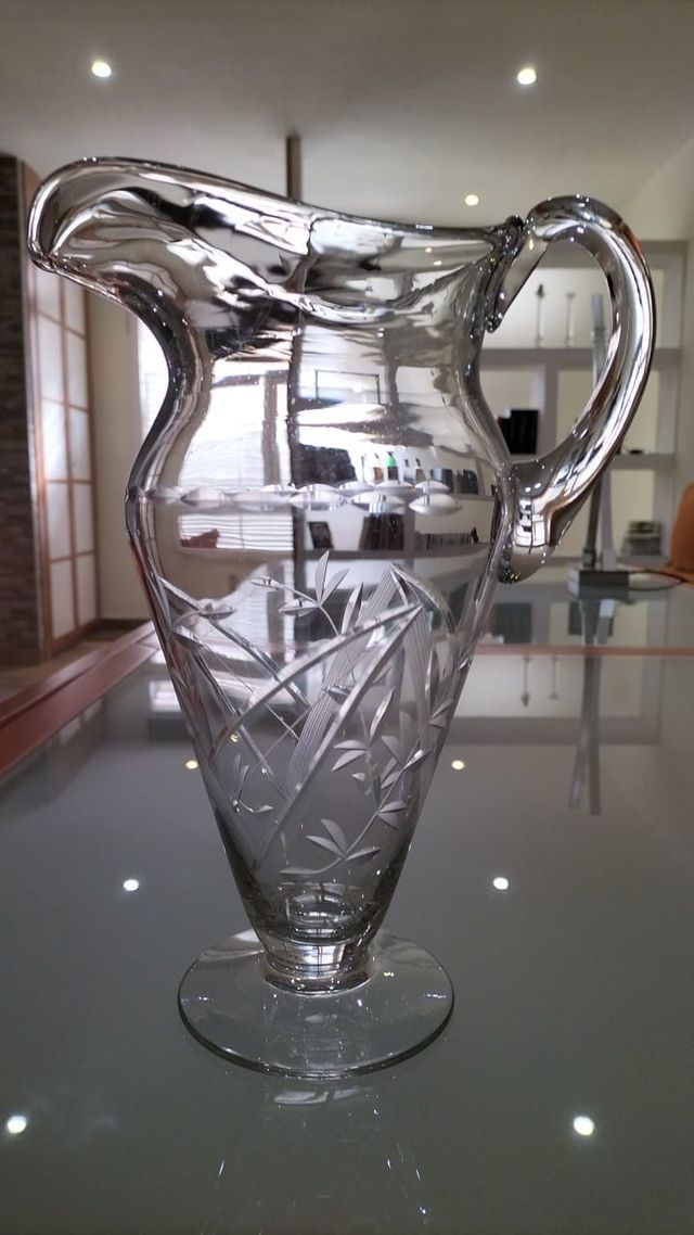 Juego de cristalería de cristal tallado, elegante