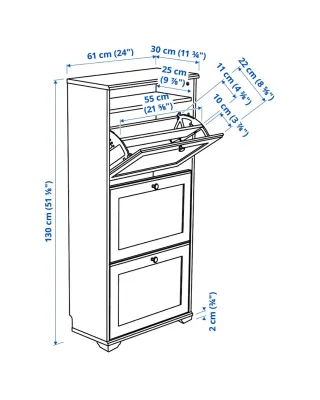 Zapatero Brusali Ikea Blanco