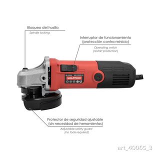 Amoladora Wolfpack 500W Ø115mm 12000 RPM