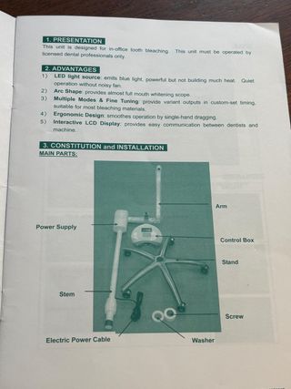 Lámpara Pie Blanqueamiento LED BT Cool Plus