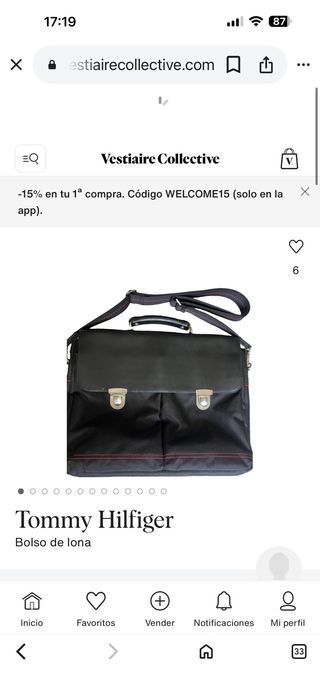 Maletín Tommy Hilfiger Negro Hombre