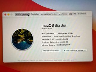 iMac Plata 21.5” 2019