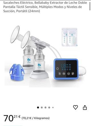 Sacaleches Bellababy Duo Eléctrico Recargable