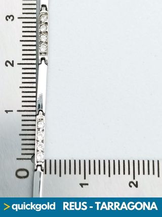 035-05-00400 PULSERA ORO BLANCO 18K SEMIRRIGIDA