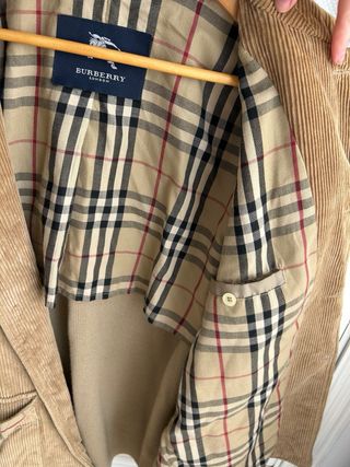 Abrigo beige de Burberry de Lana
