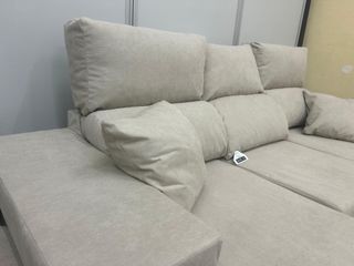 Sofá Cheslong asiento deslizante+puff/Paga en casa