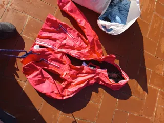 Chaqueta Decathlon 9-10 años azul.gris y roja