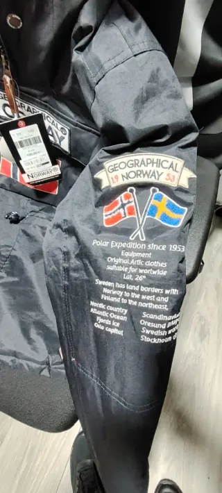 Chaqueta Geographical Norway Negra Nueva