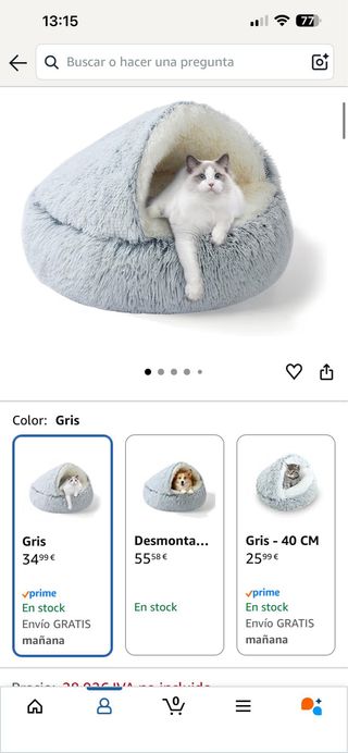 Cama para gato o perro suave