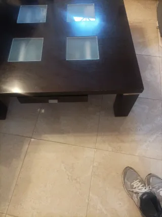 Mesa de centro moderna madera y cristal