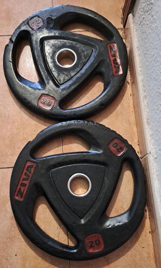 PESAS 2 DISCOS OLIMPICOS DE 20KG DE 50MM