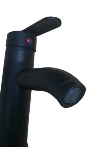 Grifo de lavabo negro monomando