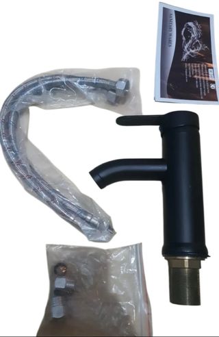 Grifo de lavabo negro monomando