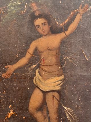 Óleo San Sebastián Escuela Española S.XVII-XVIII