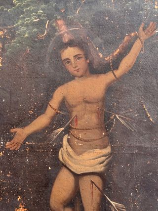 Óleo San Sebastián Escuela Española S.XVII-XVIII