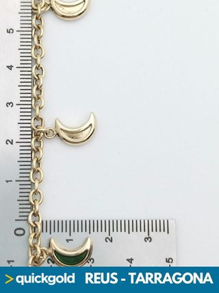 035-05-00535 PULSERA ORO DE 18K MEDIA LUNAS