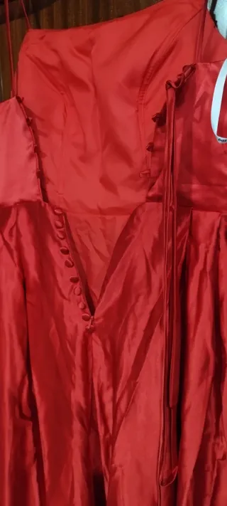 Vestido largo rojo elegante N°298