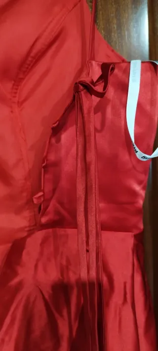 Vestido largo rojo elegante N°298