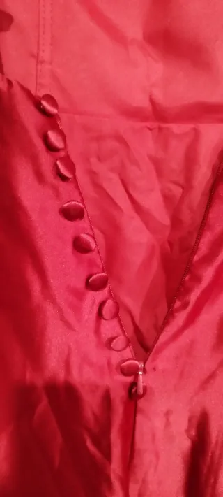 Vestido largo rojo elegante N°298