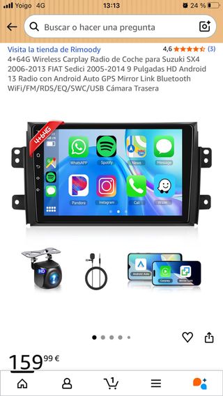 Pantalla Suzuki Splash / Opel Agila