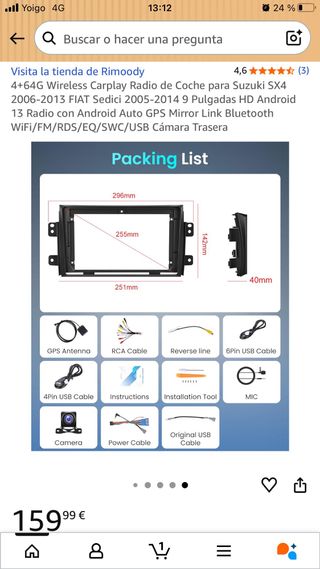 Pantalla Suzuki Splash / Opel Agila