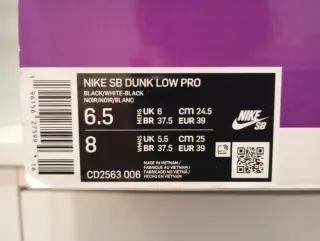 Nike Dunk SB Talla 39 Unisex con caja incluida