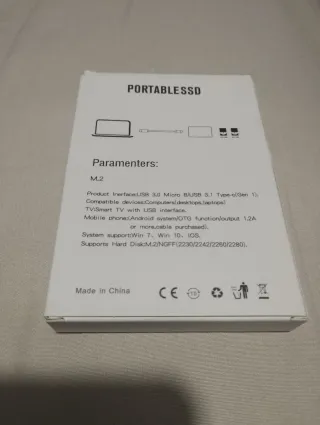 SSD Portátil M.2 2TB USB 3.1