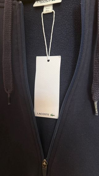 Sudadera Lacoste Azul Marino Cremallera