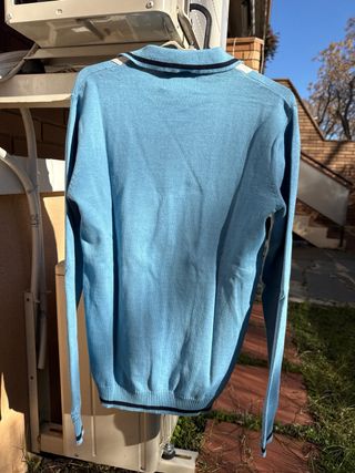 Camiseta Polo Vintage Mod Made in England Azul