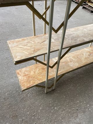 Estantería metálica madera 3 baldas