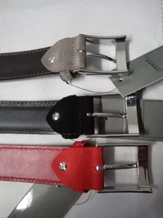 Set 3 Cinture Uomo Pelle Camoscio Biagiotti