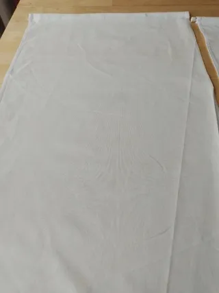 Cortina lienzo beige 43x97 con barra