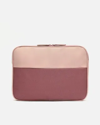 Funda para portátil/ordenador (rosa y beige)