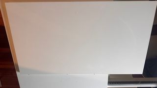 Mesa extensible blanca madera y metal