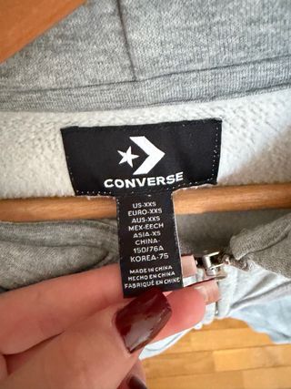 Chaqueta Converse Gris con Cremallera
