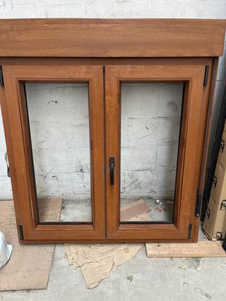 Ventana PVC Roble Dorado