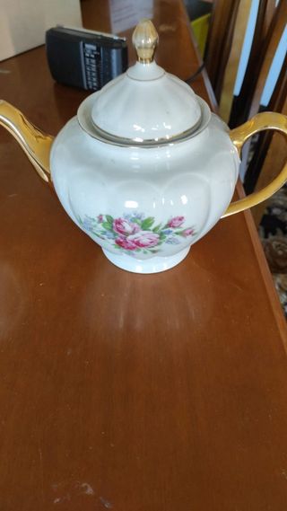 Juego de café porcelana oro