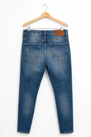 Jean Pull&Bear Hombre Azul Roto Slim Fit Vaquero