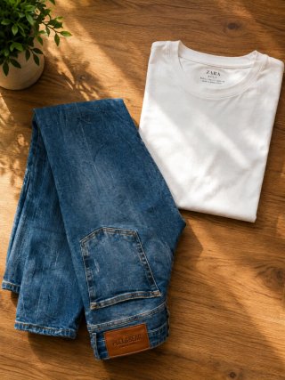 Jean Pull&Bear Hombre Azul Roto Slim Fit Vaquero