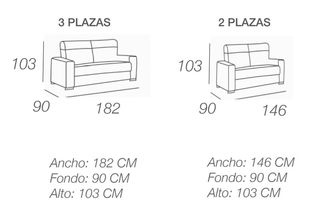 Sofás 2 y 3 plazas Landy