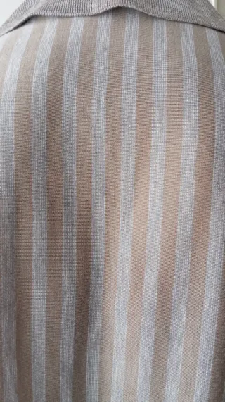 Polo Rayas Vintage Hombre Beige/Gris