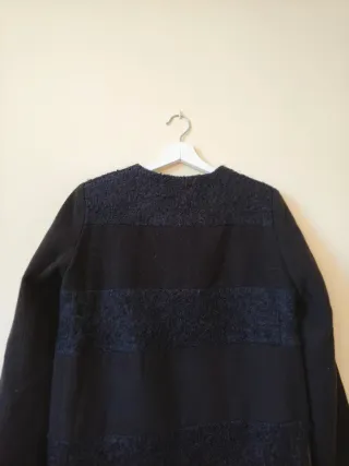 Abrigo La Morena Negro/Azul Talla M