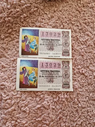Lotería Nacional Navidad 1979 - 2 décimos