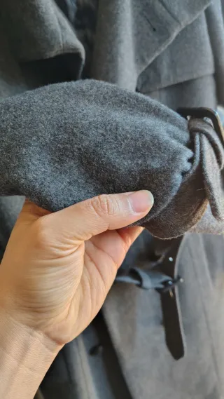 Abrigo largo lana Mango gris