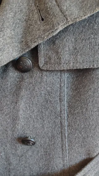 Abrigo largo lana Mango gris