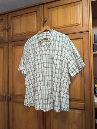 Camisa Burberry Cuadros Beige/Marrón Talla 12