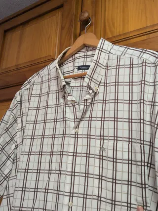 Camisa Burberry Cuadros Beige/Marrón Talla 12