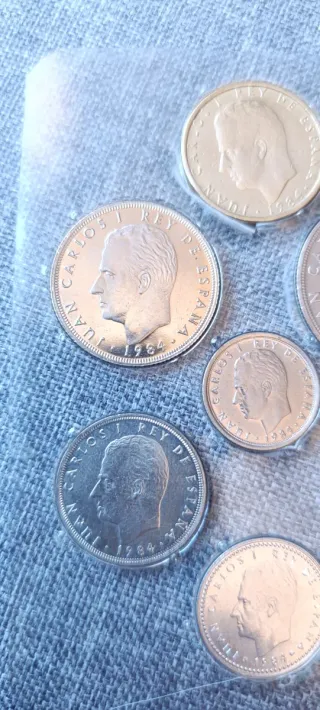 Lote 7 Monedas Pesetas Juan Carlos I 1984-1983
