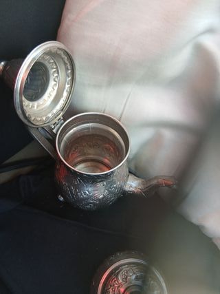 Caraffa e zuccheriera anni '60  p. argento